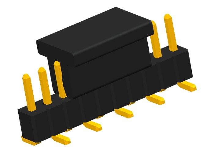 SMT Pin Header 10 Pin Single Row CAP มุมขวาหัวคอนเน็กเตอร์แฟลชทองคำ
