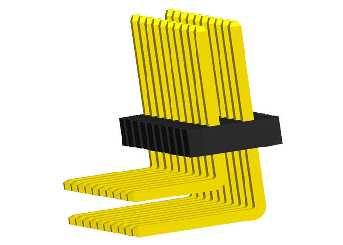 Double Row 1.27 Mm ตัวเชื่อมต่อหัวเข็มมุมขวาประเภท 2x10