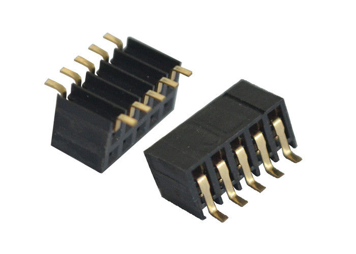 พื้นผิว Mount Pin Header สีดำ 2.0 มม. Pitch Single Row 5 Header หัวหญิง