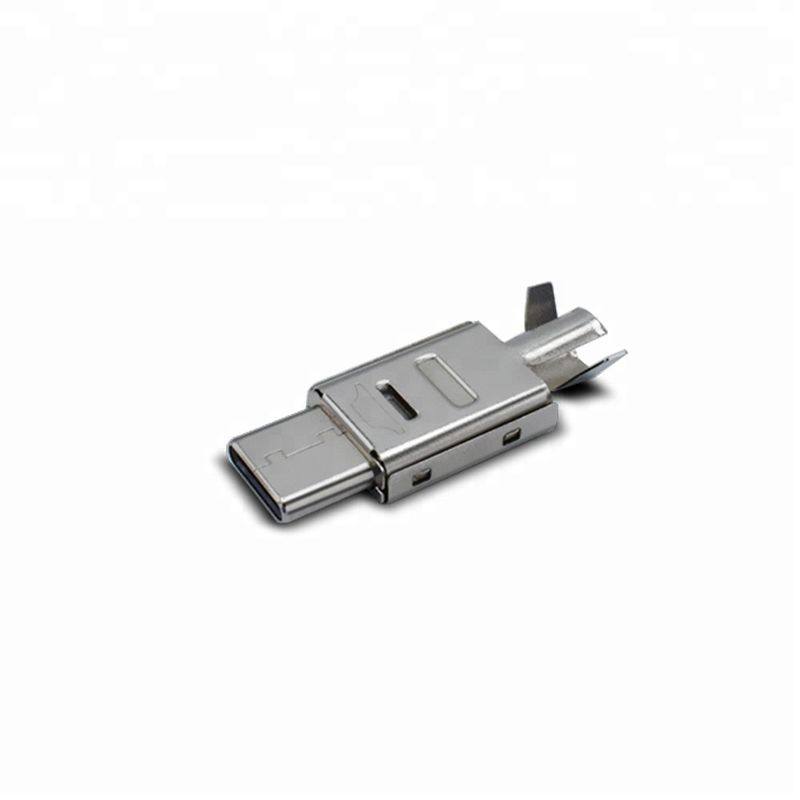ทองแดง 24 ขาขั้วต่อ USB C ชายพร้อมฟังก์ชั่นการชาร์จเต็ม 100% การทดสอบเต็มรูปแบบ