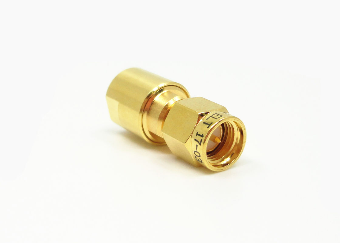 มินิขนาดทองเหลืองเชื่อมต่อ SMA ชายสำหรับ LMR200 MF147B CXN3449 เคเบิ้ล