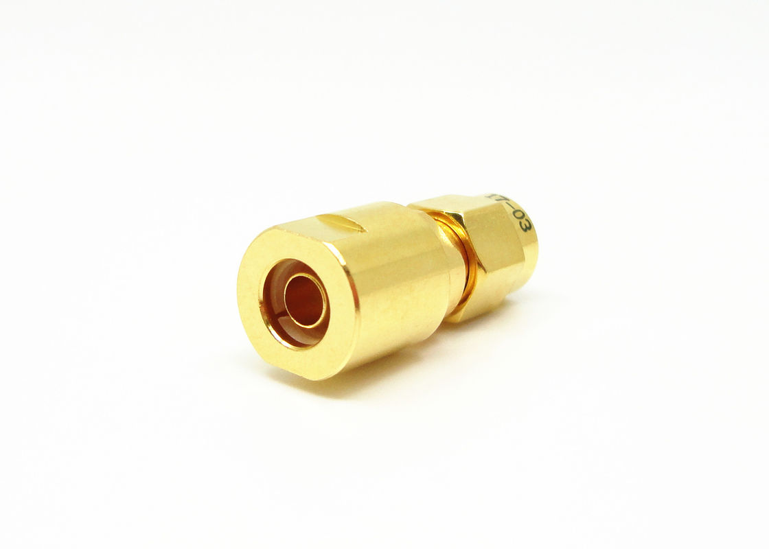 มินิขนาดทองเหลืองเชื่อมต่อ SMA ชายสำหรับ LMR200 MF147B CXN3449 เคเบิ้ล