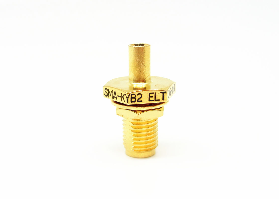 สูงที่เชื่อถือได้กั้นหญิง RF SMA เชื่อมต่อสายเคเบิลชุบทองสำหรับสายเคเบิล 086