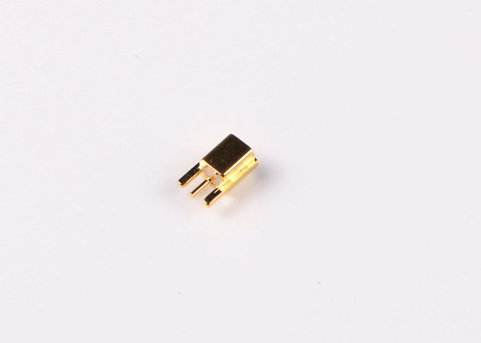 ชายเสียบ MCX ตัวเชื่อมต่อ RF ทองเหลืองตัวเชื่อมต่อโคแอกเซียลสำหรับ PCB เมาท์