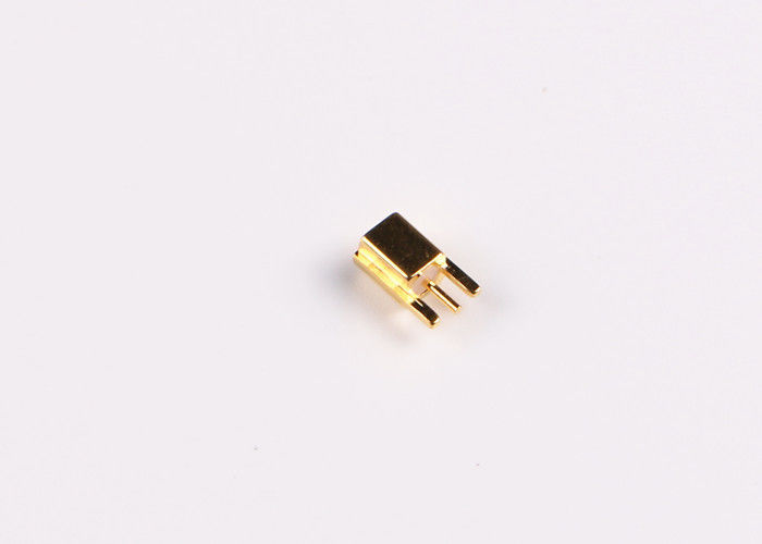 ชายเสียบ MCX ตัวเชื่อมต่อ RF ทองเหลืองตัวเชื่อมต่อโคแอกเซียลสำหรับ PCB เมาท์