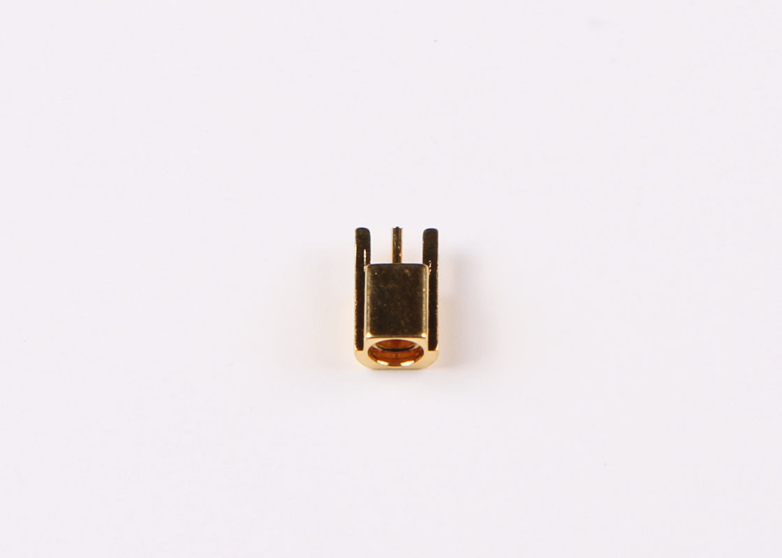 ชายเสียบ MCX ตัวเชื่อมต่อ RF ทองเหลืองตัวเชื่อมต่อโคแอกเซียลสำหรับ PCB เมาท์
