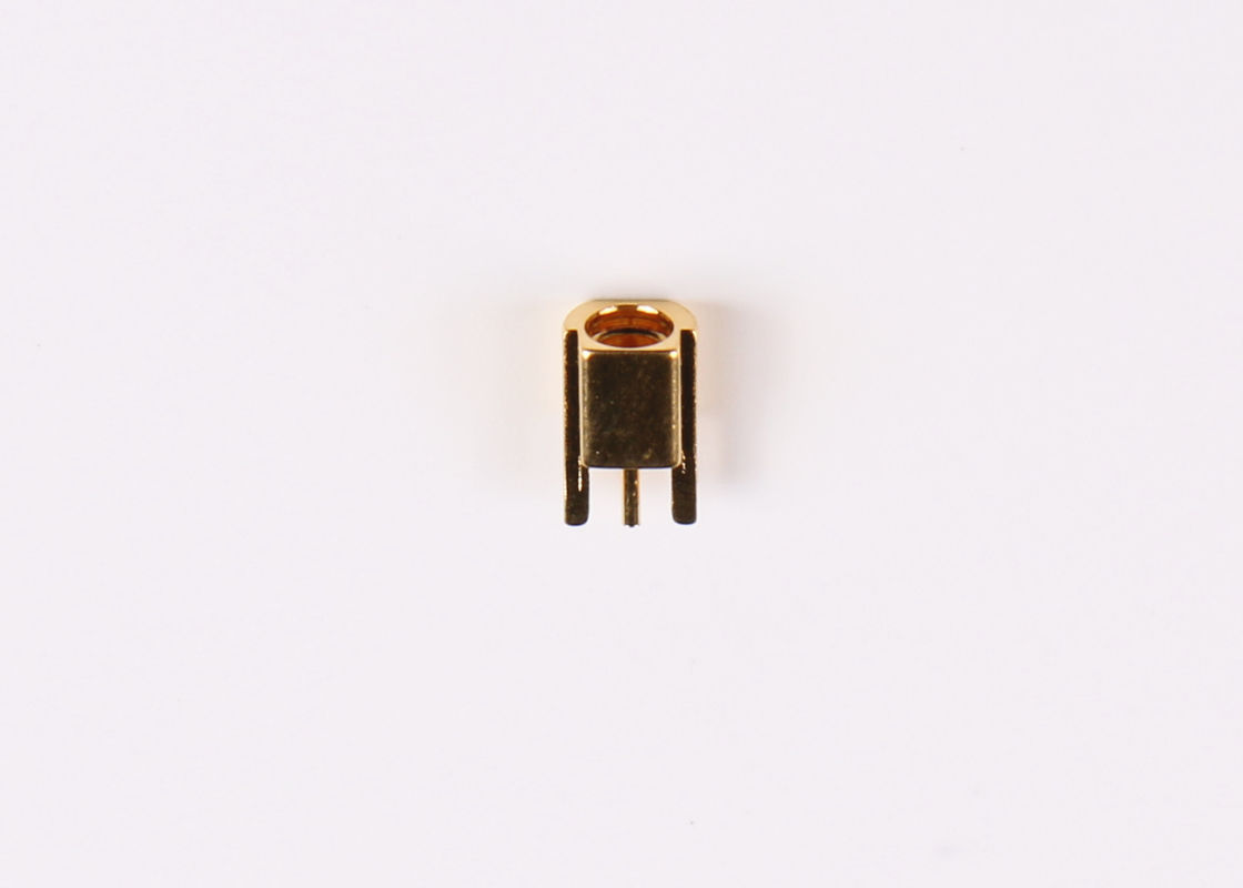 ชายเสียบ MCX ตัวเชื่อมต่อ RF ทองเหลืองตัวเชื่อมต่อโคแอกเซียลสำหรับ PCB เมาท์