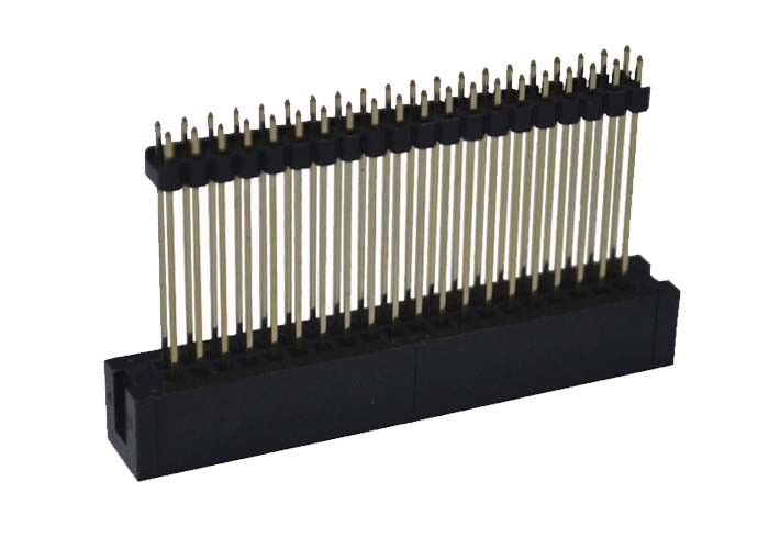 PCB Board 2.0 มม. Pitch Connector 40 Pin กรมทรัพย์สินทางปัญญาประเภทคู่พลาสติกแบบตรง