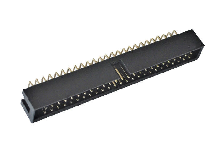 มุมขวาเชื่อมต่อ Pcb 90 องศาชนิดกล่อง 2.54 มม. สนาม 50 Pin Header