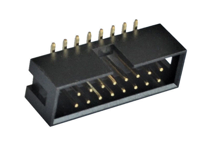 ตัวเชื่อมต่อหัวกล่องชายขนาด 2.54 มม. สนาม SMT ประเภท PBT / PA6T วัสดุฉนวน