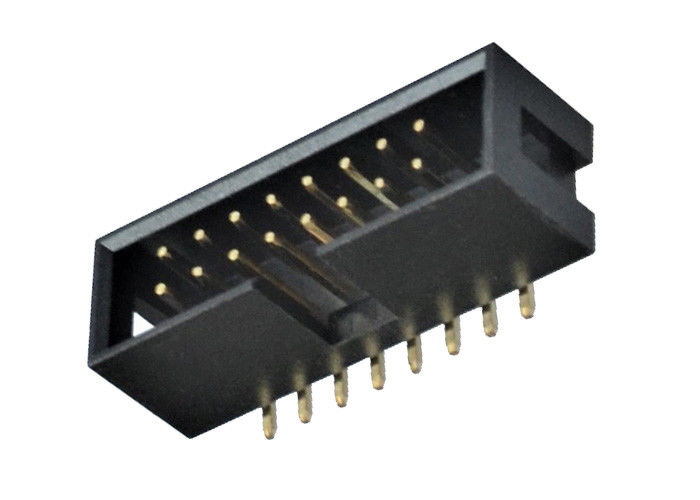 ตัวเชื่อมต่อหัวกล่องชายขนาด 2.54 มม. สนาม SMT ประเภท PBT / PA6T วัสดุฉนวน