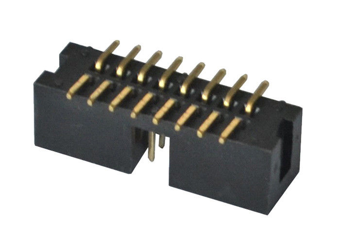 ตัวเชื่อมต่อหัวกล่องชายขนาด 2.54 มม. สนาม SMT ประเภท PBT / PA6T วัสดุฉนวน