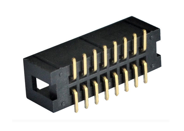 ตัวเชื่อมต่อหัวกล่องชายขนาด 2.54 มม. สนาม SMT ประเภท PBT / PA6T วัสดุฉนวน