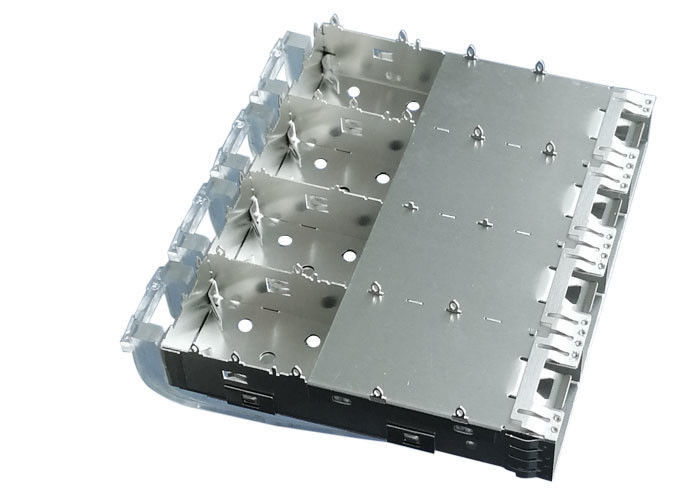 Stailness Steel CLIP SFP Cage Connector 4 พอร์ตท่ออ่อน EMI Tab Spring
