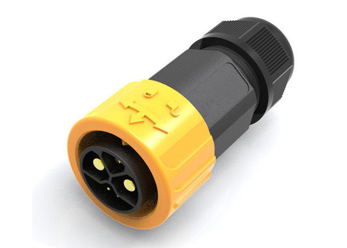 IP67 M23 กดล็อคขั้วต่อสายเคเบิลขั้วต่อตัวผู้ชายสำหรับการชาร์จ