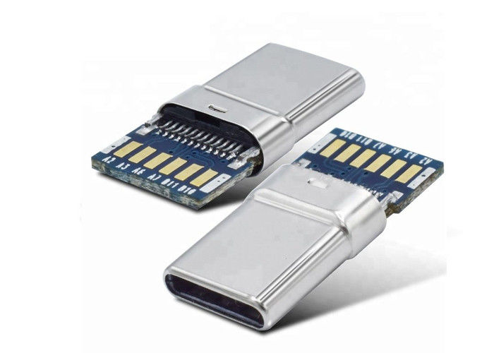 ตัวเชื่อมต่อ USB C ธรรมดา 3.1 / 3.0 / 2.0 พร้อมขั้วต่อตัวผู้ PCB